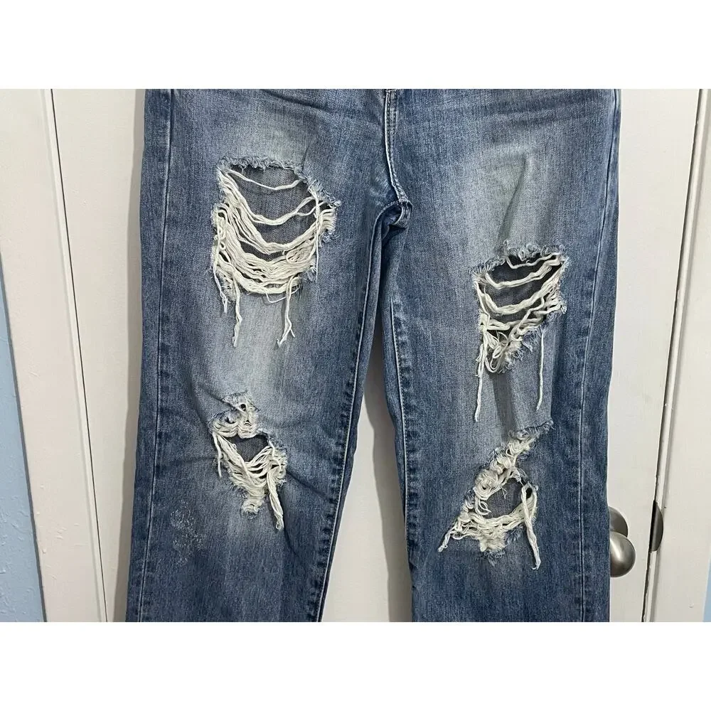 Willow & Root Jeans Size 26 High Rise Vintage Dad Jean Distressed Festival